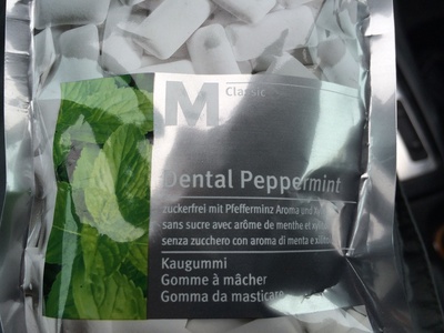 Dental Peppermint Gomme à mâcher sans sucre front packaging