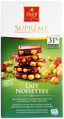 Suprême Lait Noisettes front packaging