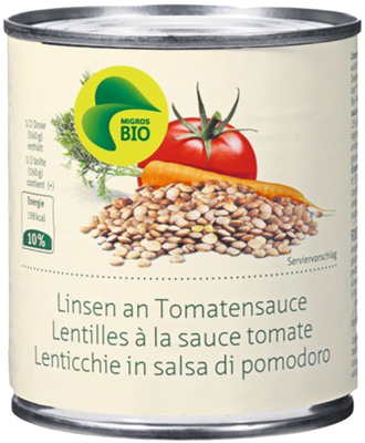 Lentils with tomato sauce