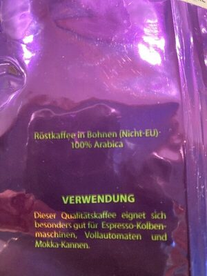 Schümli Crema Intensiv ingredients label