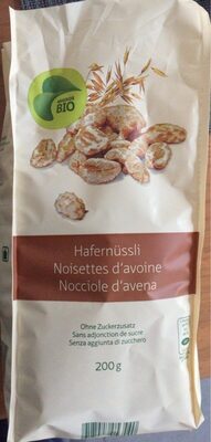 Noisettes d’avoine front packaging