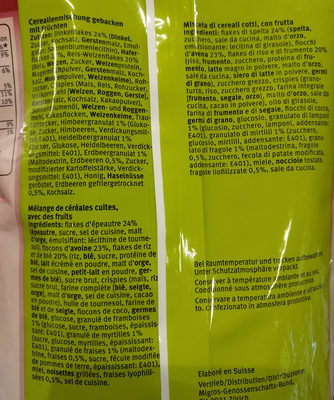 Céréales baies des bois ingredients label