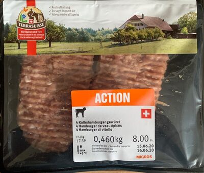 Hamburger de veau épicé