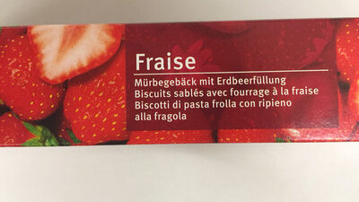 Fraise : Biscuits sablés avec fourrage à la fraise