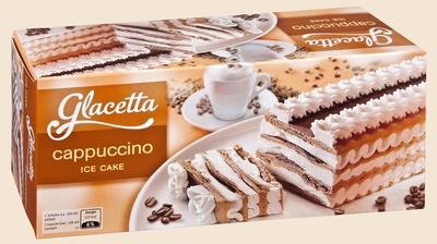 cappuccino ice cake front packaging