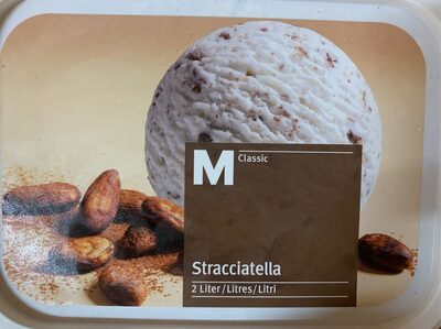 Stracciatella Ice cream with oily mass and cocoa