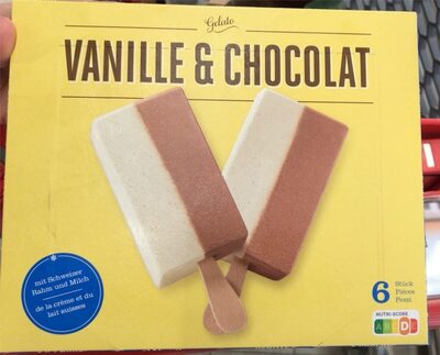 Vanilla ice cream and chocolate