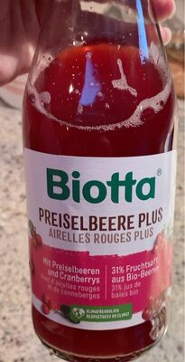 Biotta Preiselbeere Plus front packaging