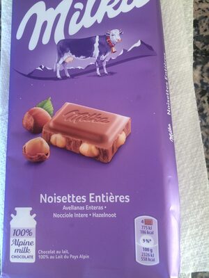 Milka Chocolat Au Lait Et Noisettes Entières