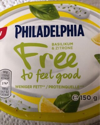 Philadelphia free to feel good basilic & citron