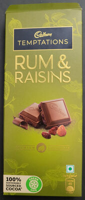 Cadbury Temptations Rum & Raisin Chocolate Bar