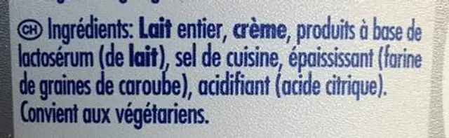 Philadelphia original ingredients label