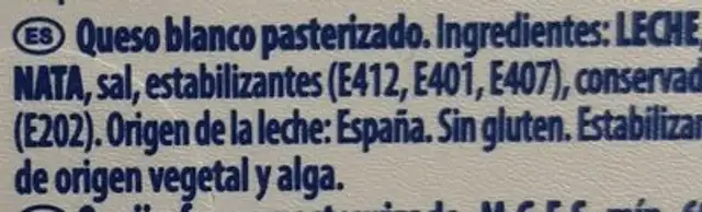Original Pack Familiar ingredients label