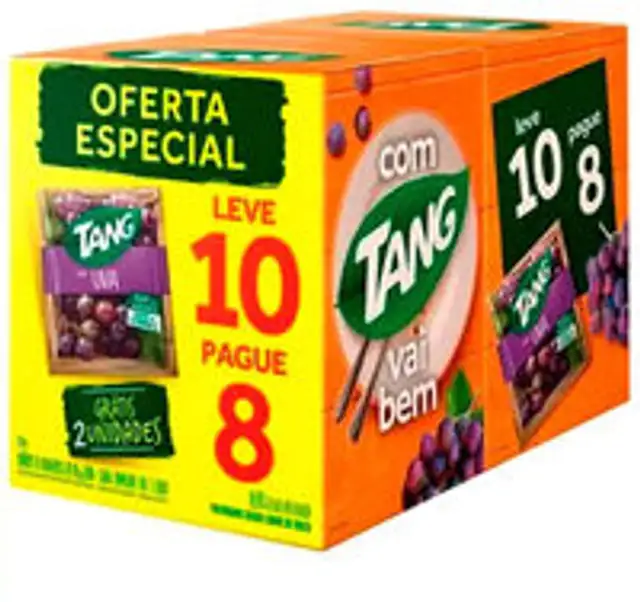 Refresco Em Pó Uva Tang Caixa 250g 10 Unidades