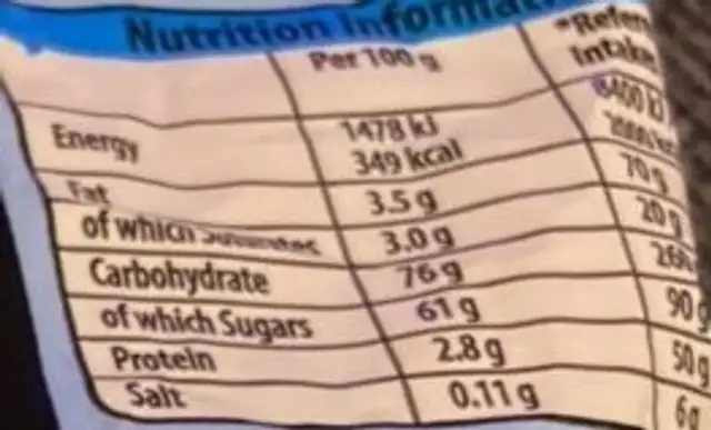 165 g Maynards BASSETTS LIQUORICE. NATURAL ALSORTS nutrition facts table
