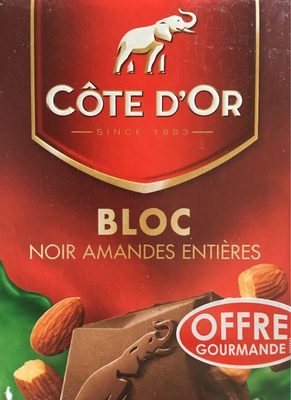 Bloc noir amandes entières