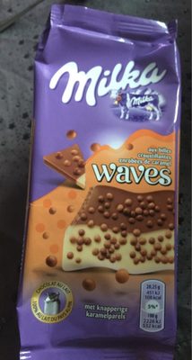 Waves aux billes croustillantes enrobées de caramel front packaging