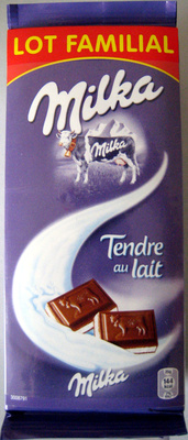 Chocolat Tendre au lait (lot de 6) front packaging