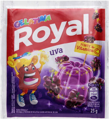 Gelatina Pó Uva Royal Pacote 25g