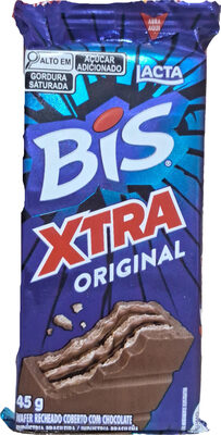 Wafer recheado coberto com chocolate