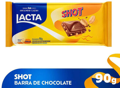 Chocolate Ao Leite Com Amendoim Lacta Shot Pacote 90g