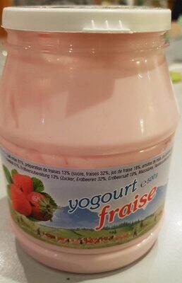 Yogurt fraise front packaging