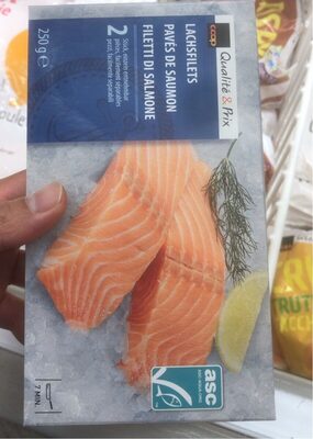 Salmon filet front packaging
