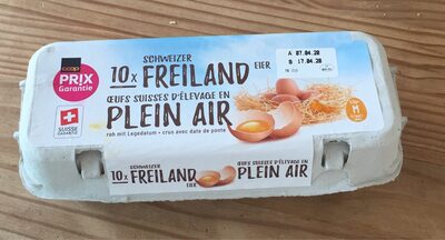 Oeufs Suisse d'élevage en plein air