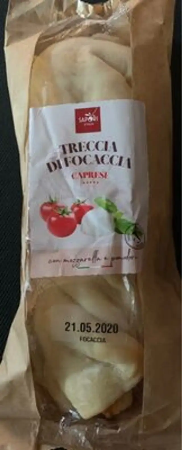 Treccia Di Focaccia front packaging