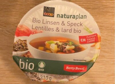 Soupe lentilles et lard bio