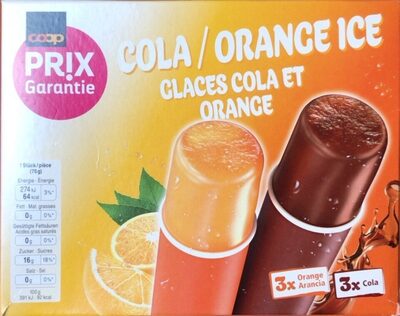 Glaces cola et orange