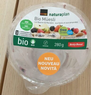 Bio muesli front packaging