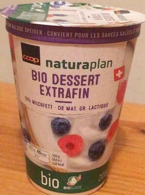 Bio dessert extrafin front packaging