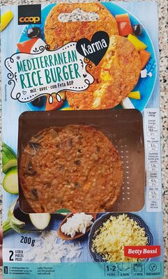 Mediterranean rice burger