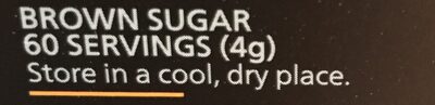Brown Sugar ingredients label
