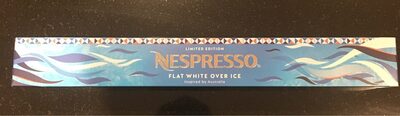Flat white over ice front packaging