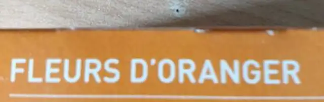 Fleurs d'oranger ingredients label