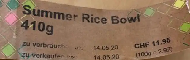 Summer rice bowl