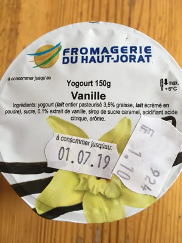 Yogourt du haut-jorat ingredients label
