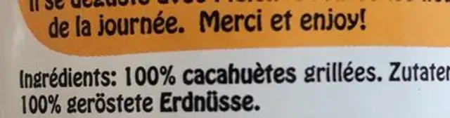 peanut butter ingredients label