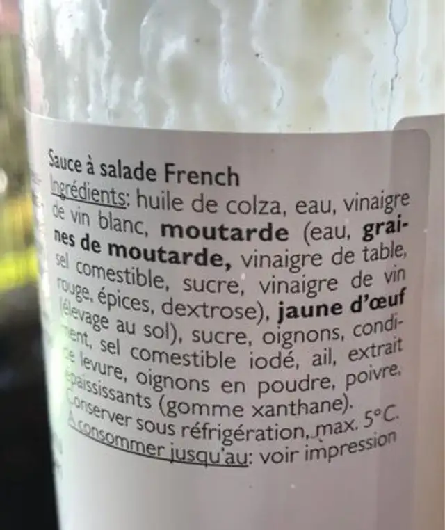 French pressing ingredients label