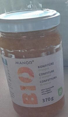 Confiture bio à l'orange front packaging