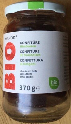 Confiture de framboises Bio front packaging