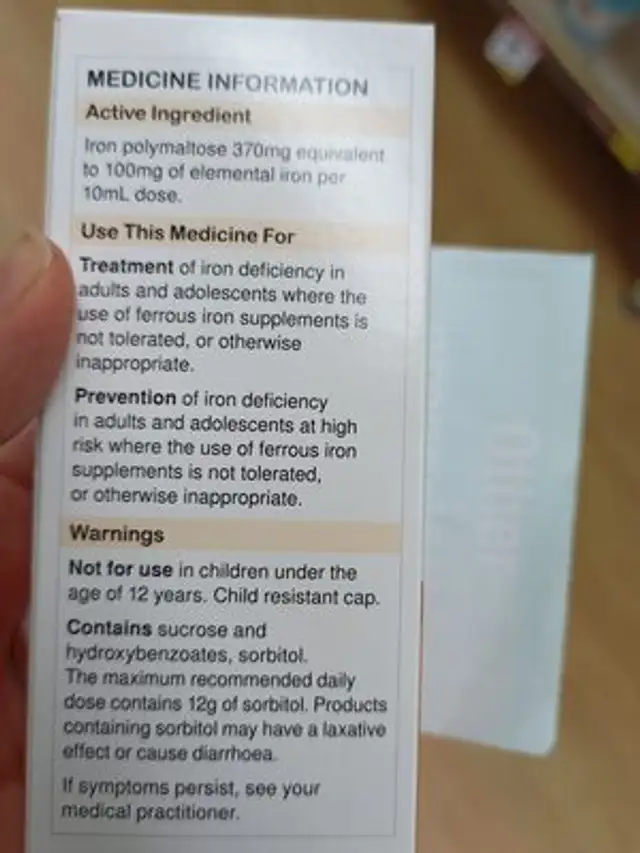 Maltofer ingredients label