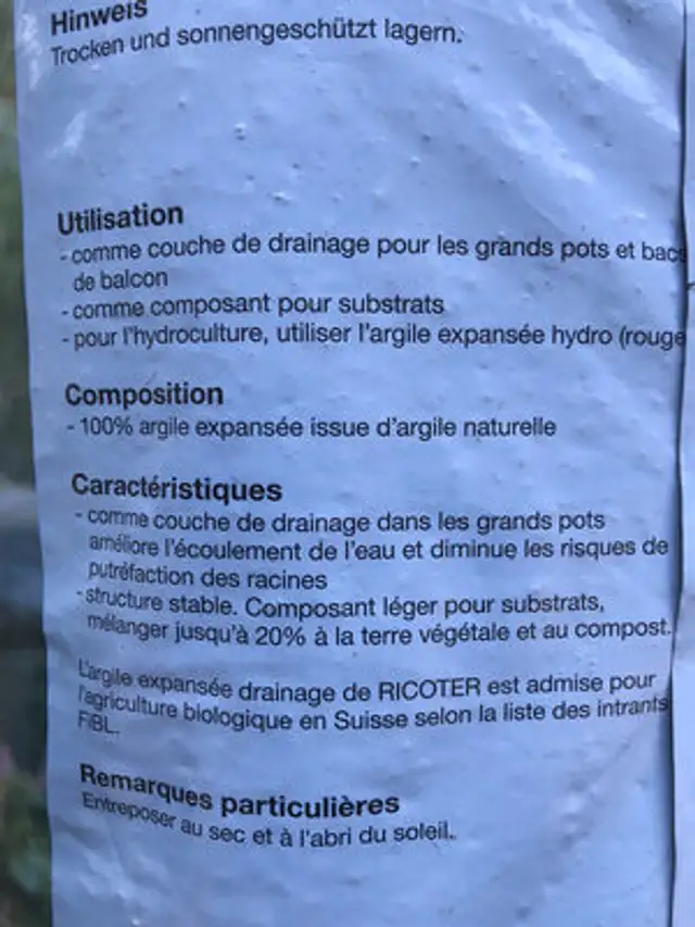 Unknown ingredients label