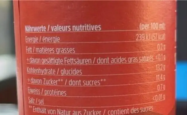 BIO.SMOOTHIE - BY BIOTTA - Mango + passionsfrucht nutrition facts table