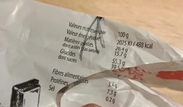 Perles de seigle nutrition facts table