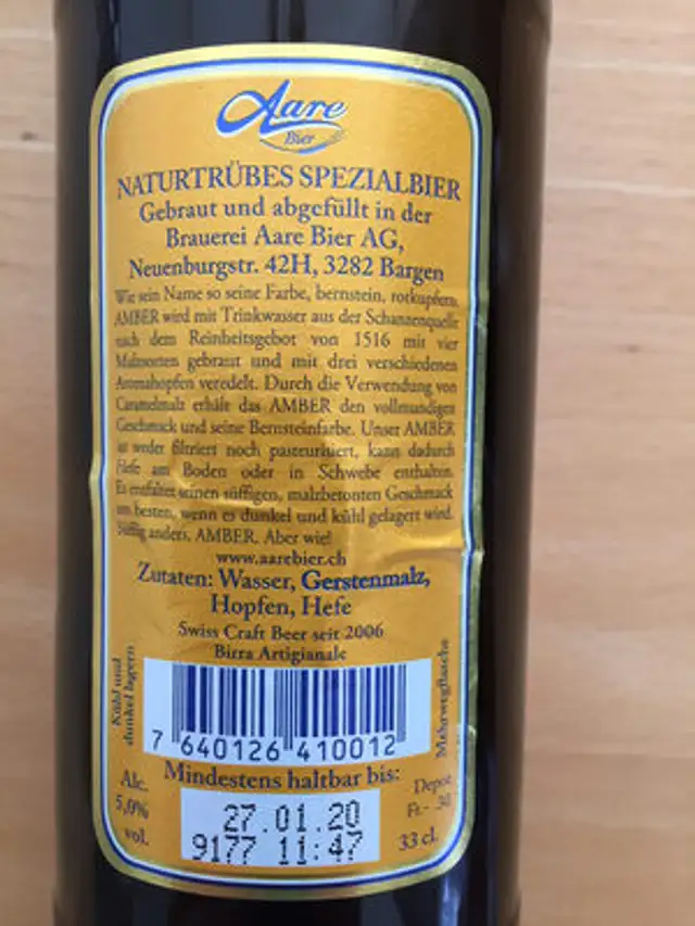 Unknown ingredients label