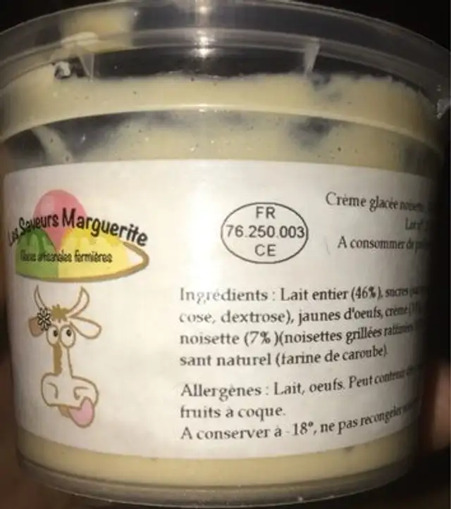 Glace a la noisette