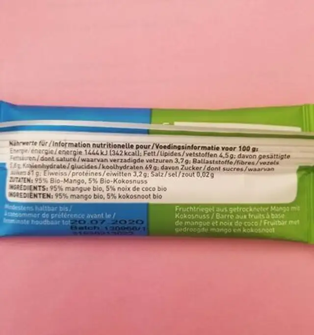 tropicks nutrition facts table